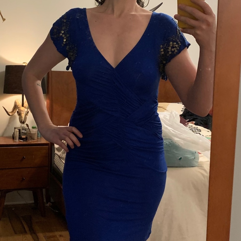 Blue Free People cinch Dress